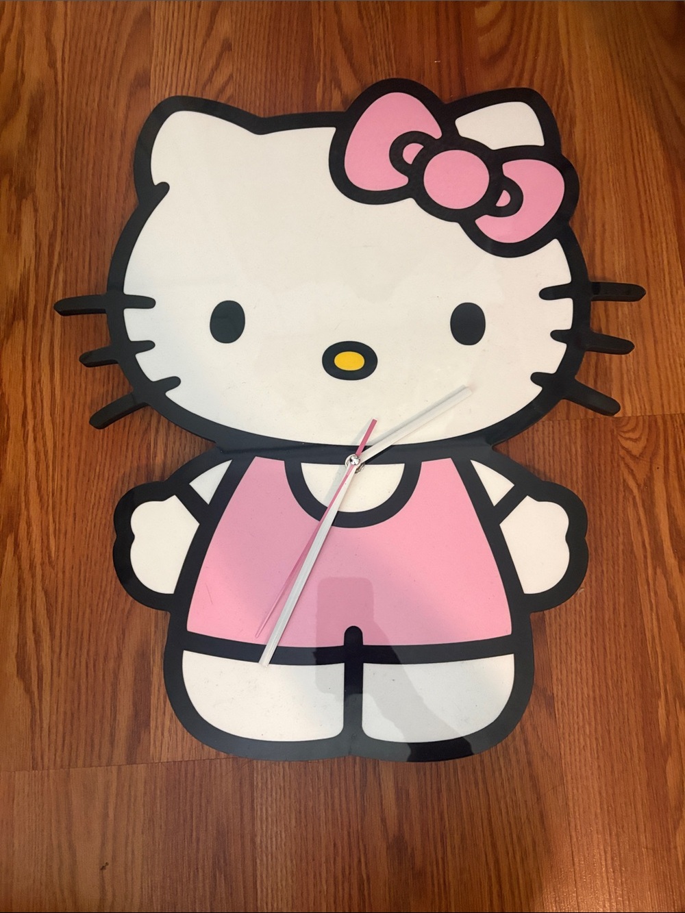 Hello Kitty White and Pink Character Wall Clock
